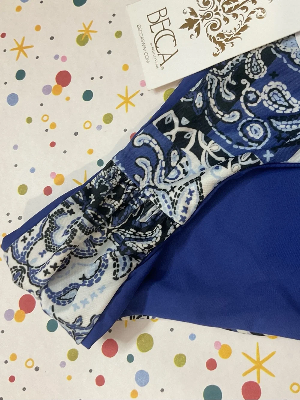 NWT Americana Reversible Shirred Side Tab Hipster Bikini Bottom Size XL Bandana